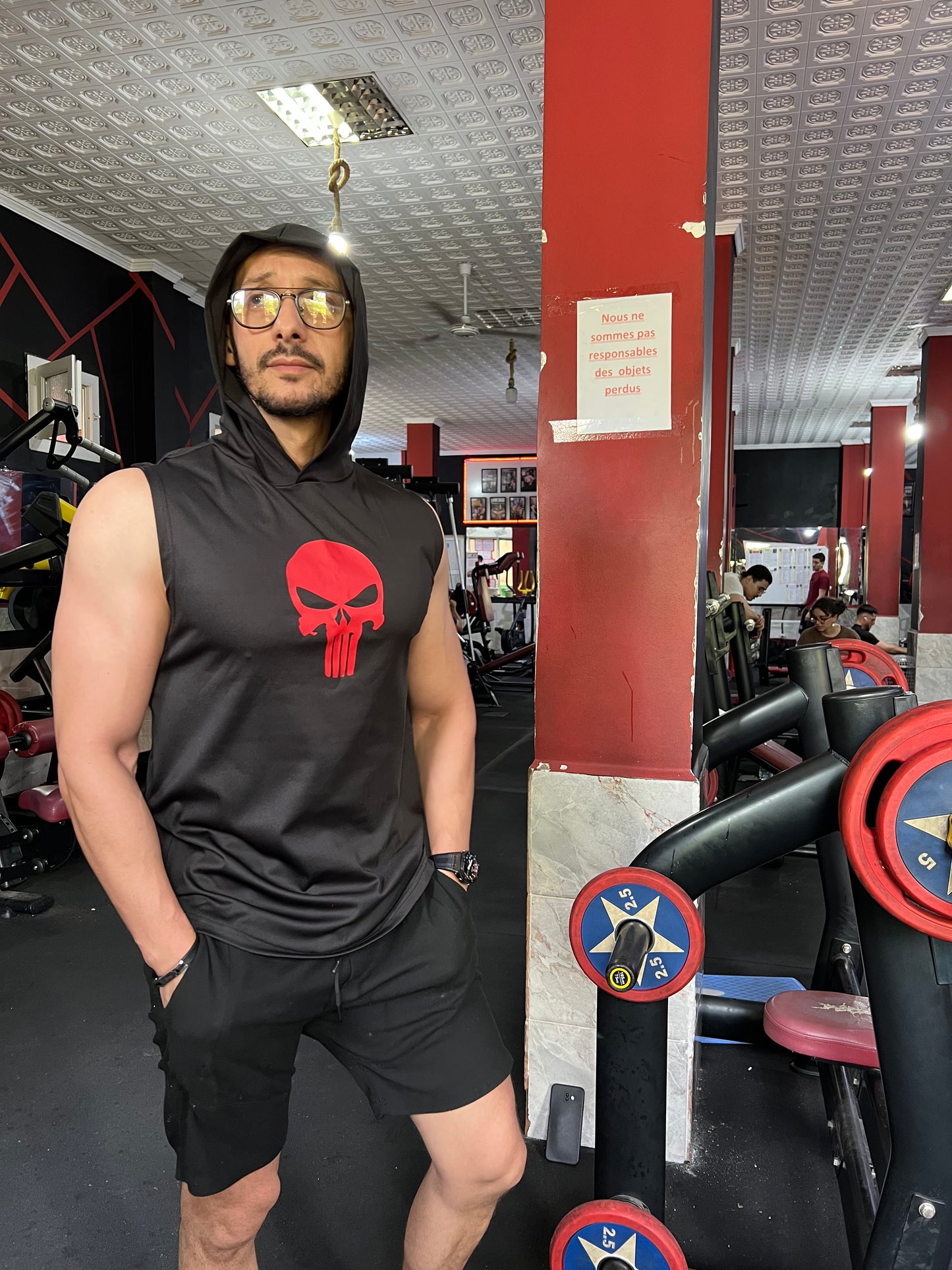 Compression T-shirt decoulte avec capuche (من اختيارك logo)